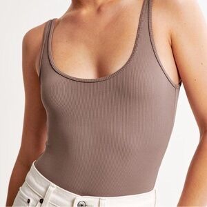Abercrombie & Fitch Soft A&F Collection Seamless Ribbed Tank Bodysuit